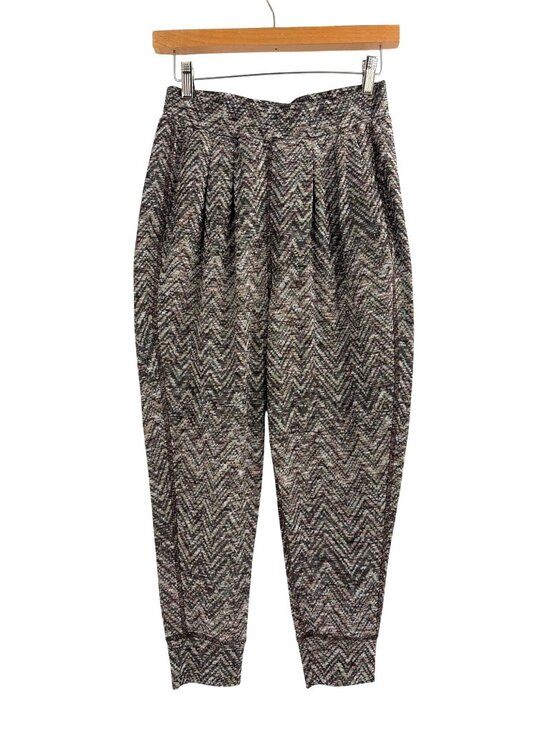 Free People Pants - Free People Harlow Harem Knit Joggers Womens XS Marled Chevron Pleated Pull On